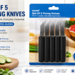 premium stainless steel 5 piece paring knife set
