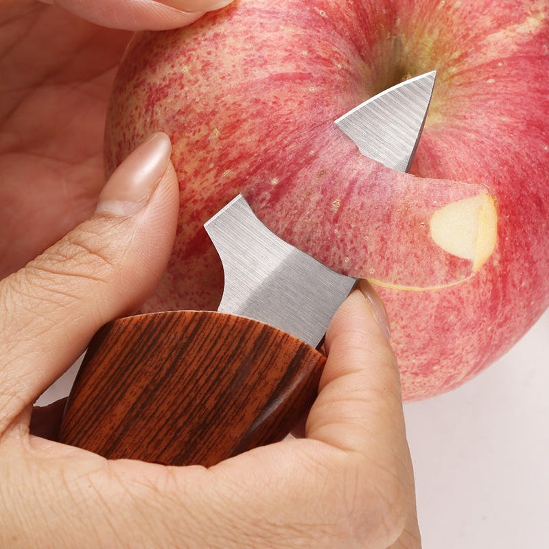 Mini Portable Wooden Pocket Fixed Blade Knife