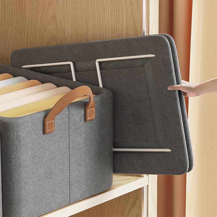 Premium Fabric Wardrobe Clothes Organizer Bins With Handles
