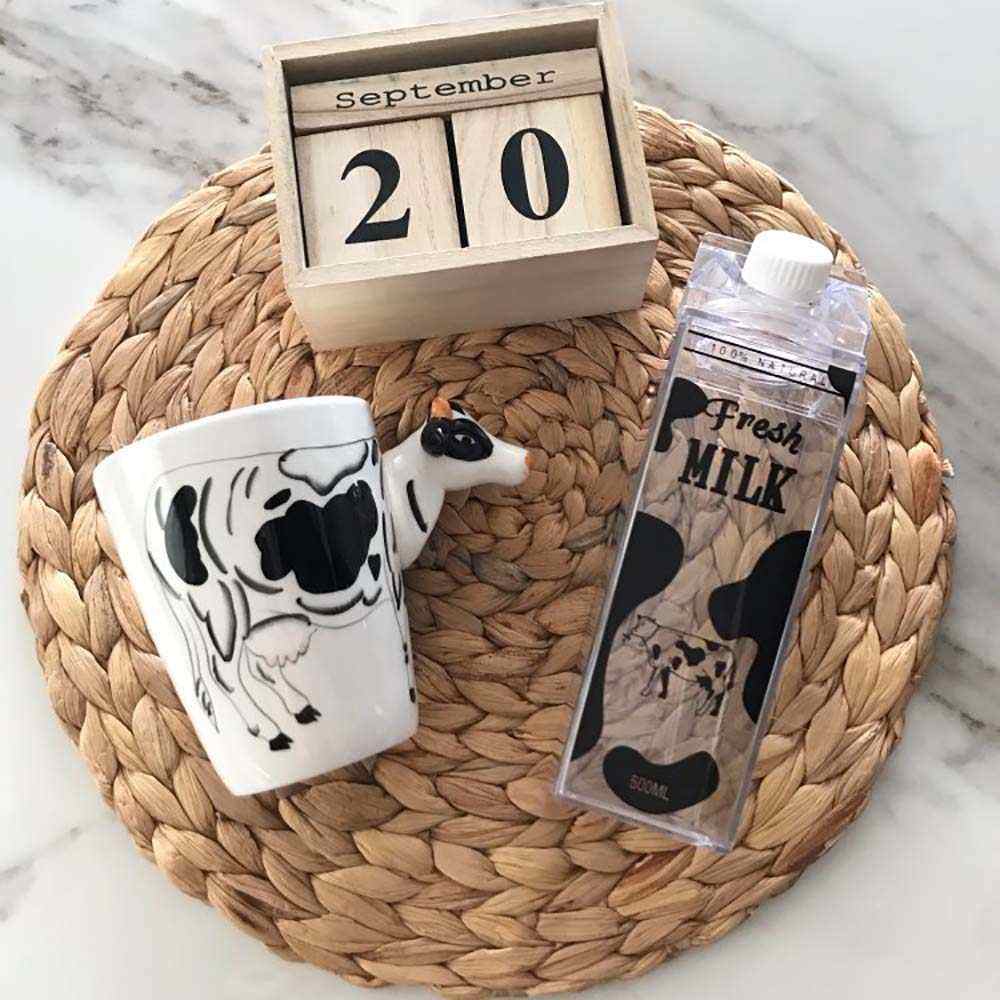 Premium Clear Acrylic Milk Carton Shaped Water Bottles