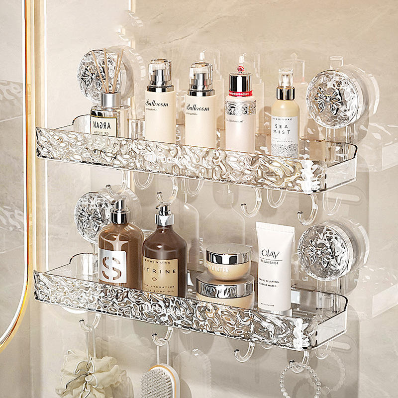 Luxury No Drill Suction Cup Bathroom Shower Shelves