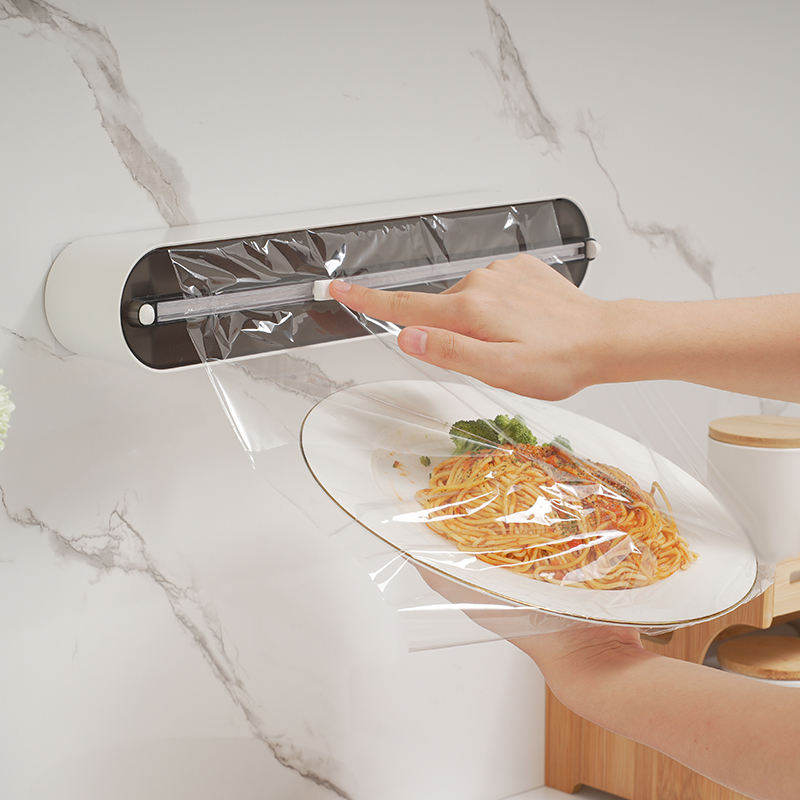 Wall Mounted Cling Film Dispenser With Slide Cutter