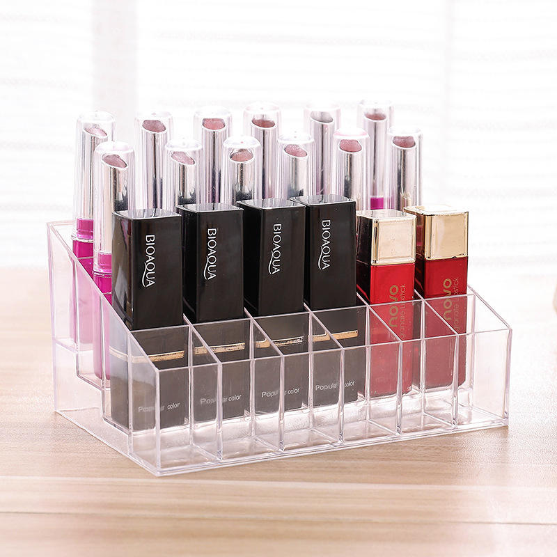 Premium Clear Acrylic Lipstick Holder Makeup Organizer Tower