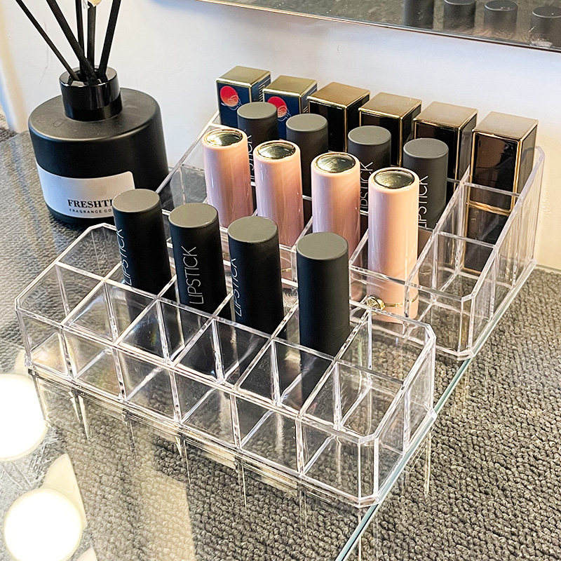 Premium Clear Acrylic Lipstick Holder Makeup Organizer Tower