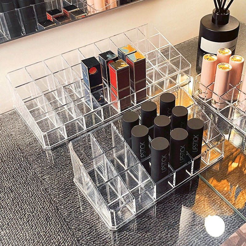 Premium Clear Acrylic Lipstick Holder Makeup Organizer Tower
