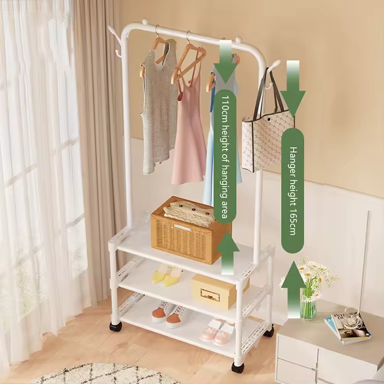 Premium 165cm Heavy Duty Rolling Garment Rack