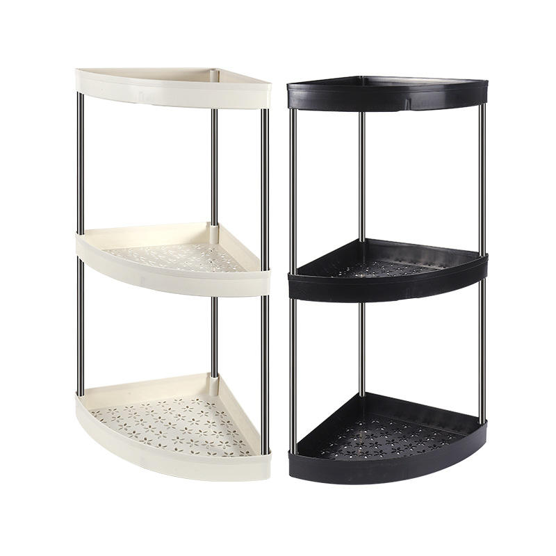 Premium 3 Tier Rolling Bathroom Corner Organizer Rack