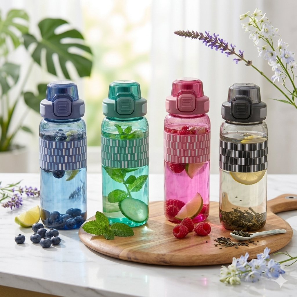 Leakproof Sports Water Bottle With Textured Grip