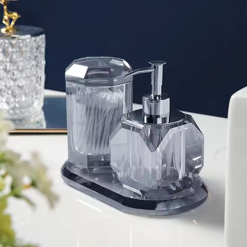 elegant crystal glass bathroom soap dispenser set elegant crystal glass bathroom soap dispenser set