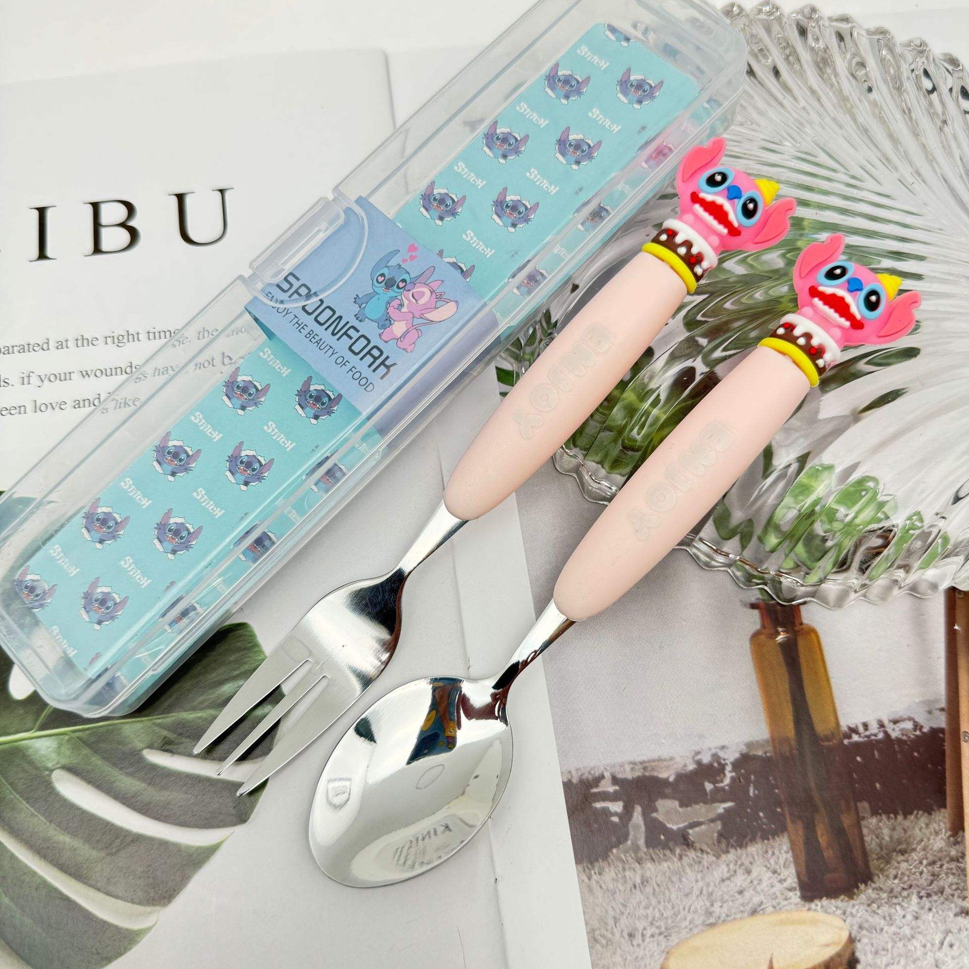 Cute Cartoon Character Kids Stainless Steel Flatware Set