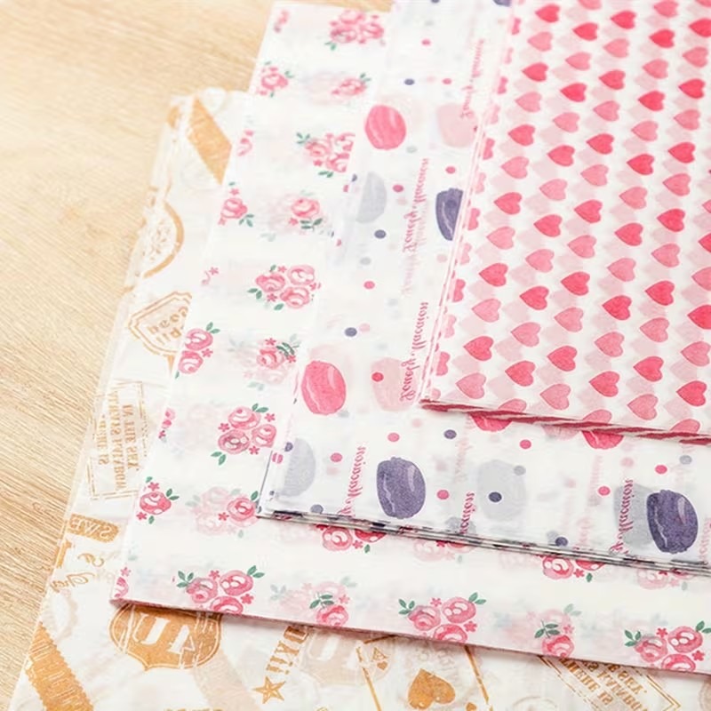 Premium 50 Pack Greaseproof Patterned Wax Paper Sheets