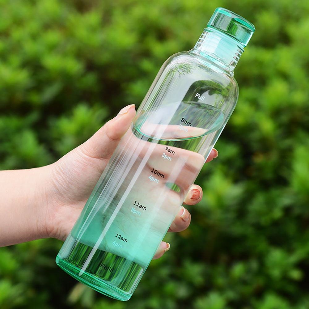 Premium Leakproof Borosilicate Glass Daily Hydration Bottle
