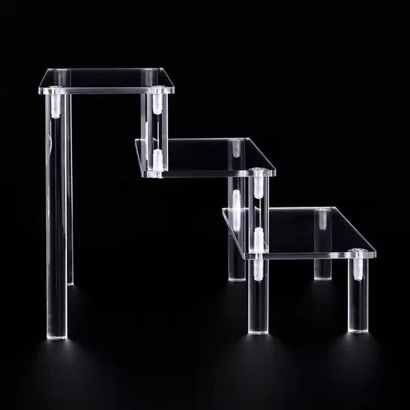 Clear Acrylic Three Tier Display Riser Stand