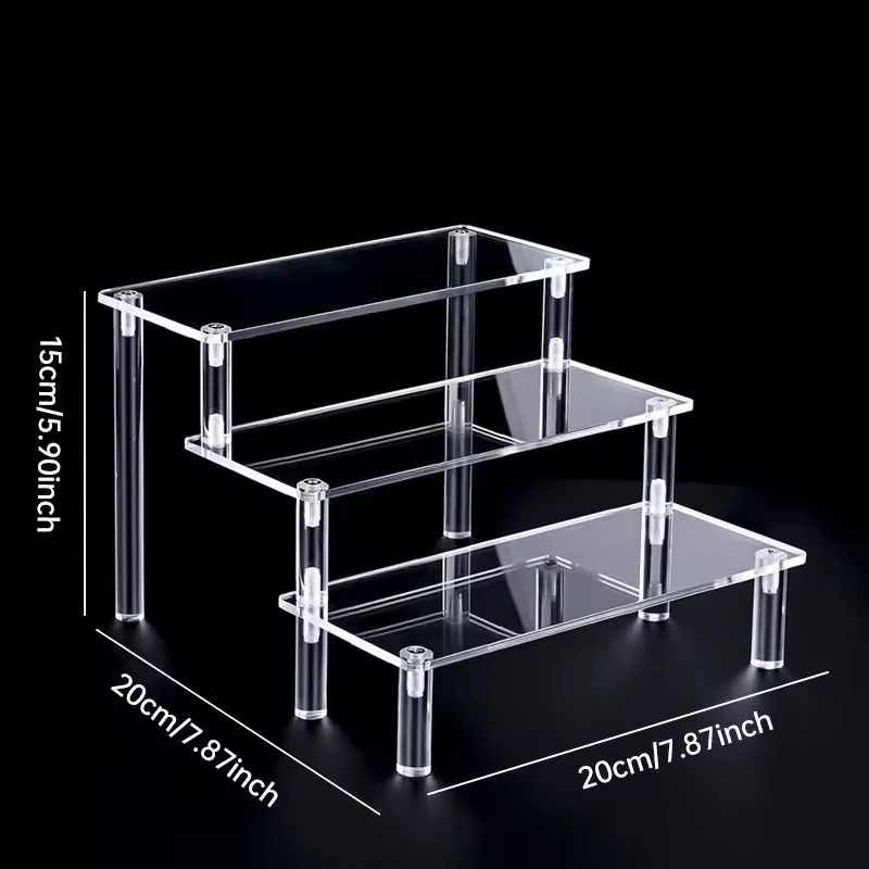 Clear Acrylic Three Tier Display Riser Stand
