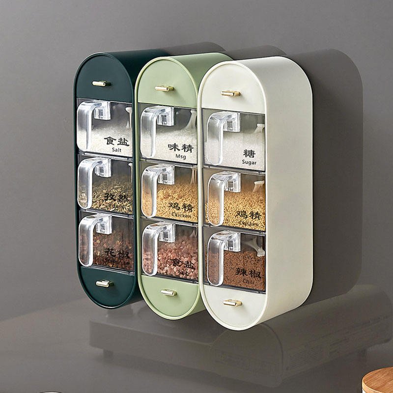 5in1 Acrylic Wall Mounted Spices Box