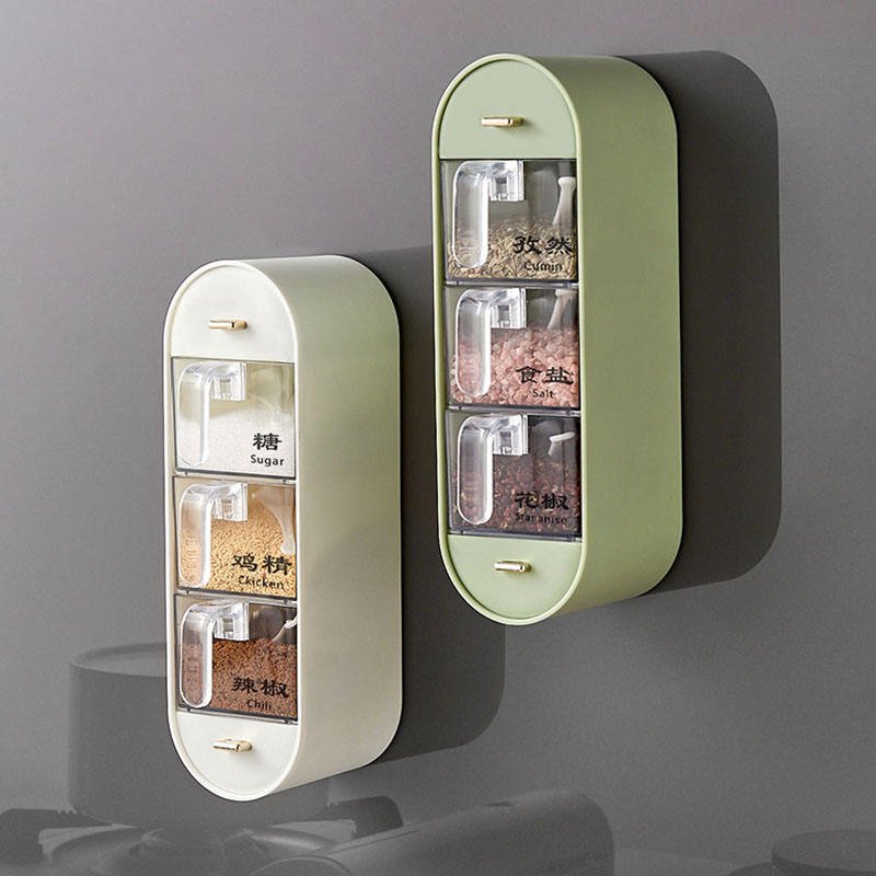 5in1 Acrylic Wall Mounted Spices Box