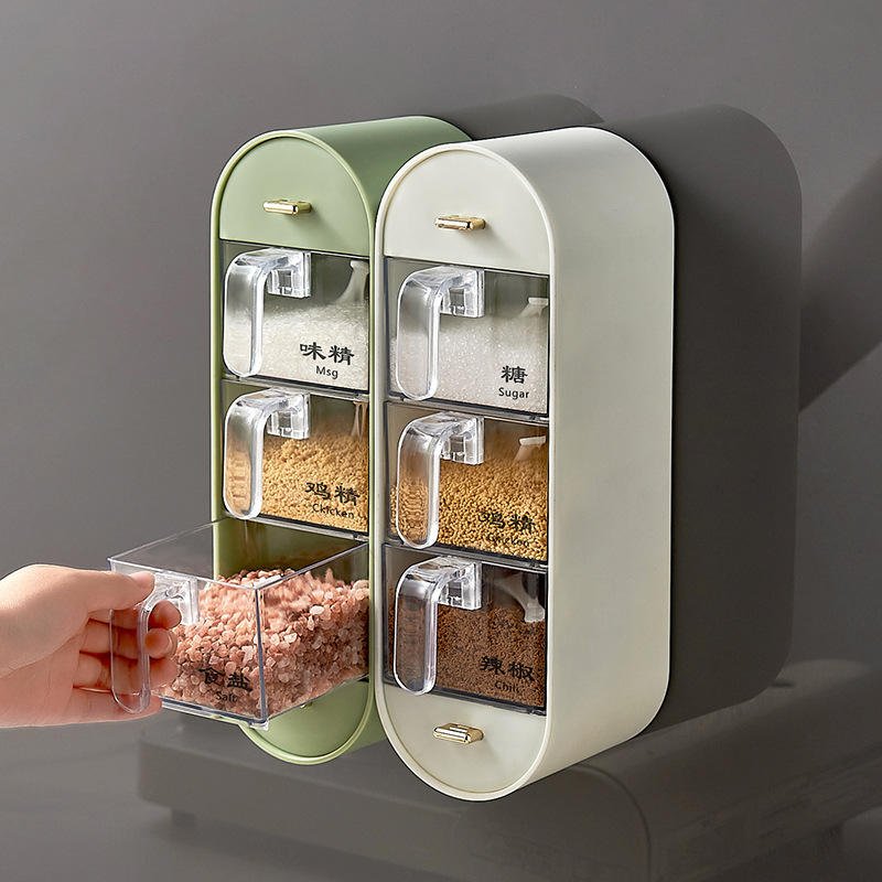 5in1 Acrylic Wall Mounted Spices Box
