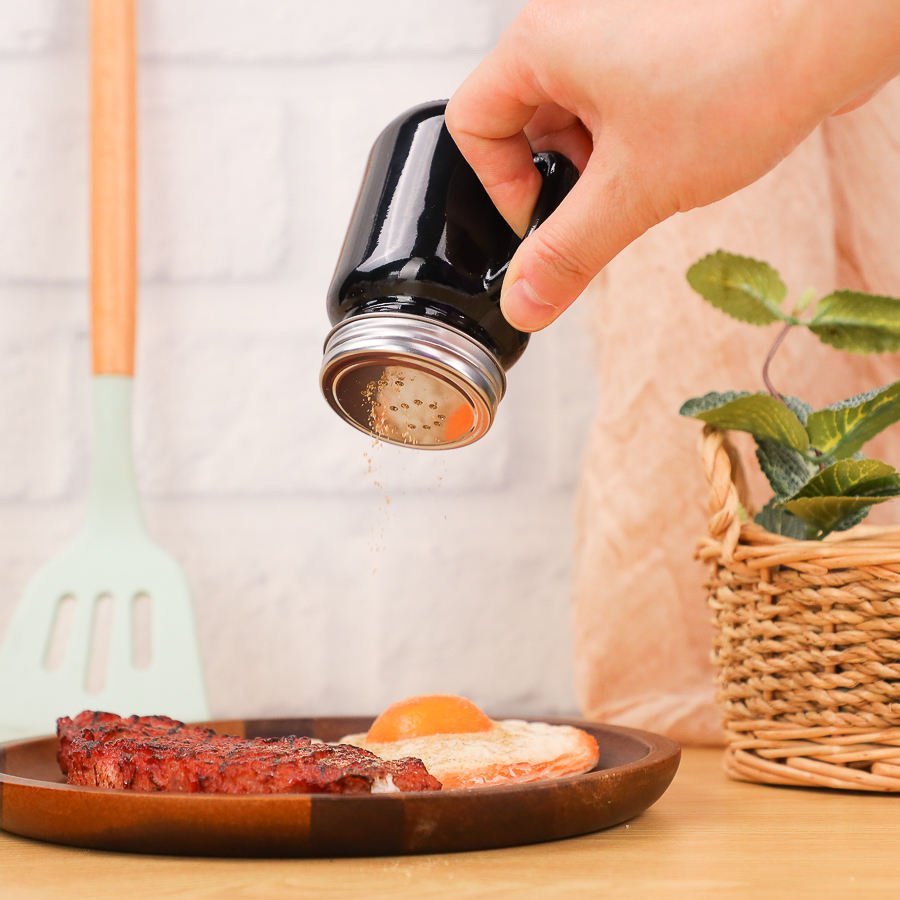 Salt and Pepper Shaker Set With Handle