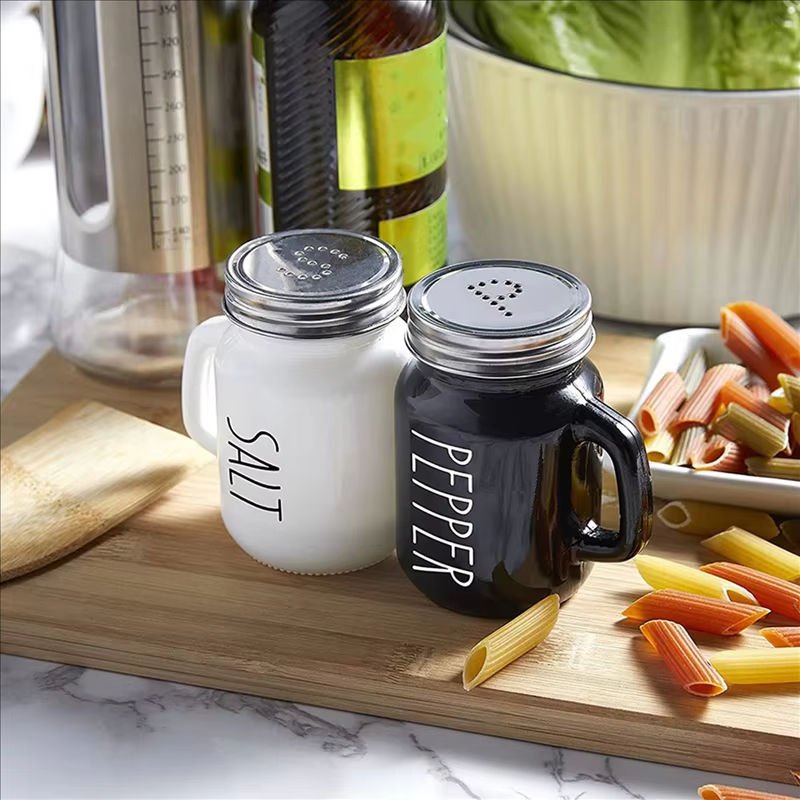 Salt and Pepper Shaker Set With Handle