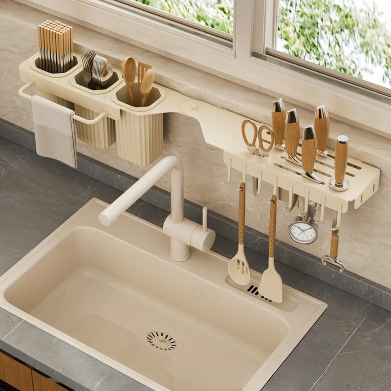 Wall Mounted Over The Sink Organizer Rack