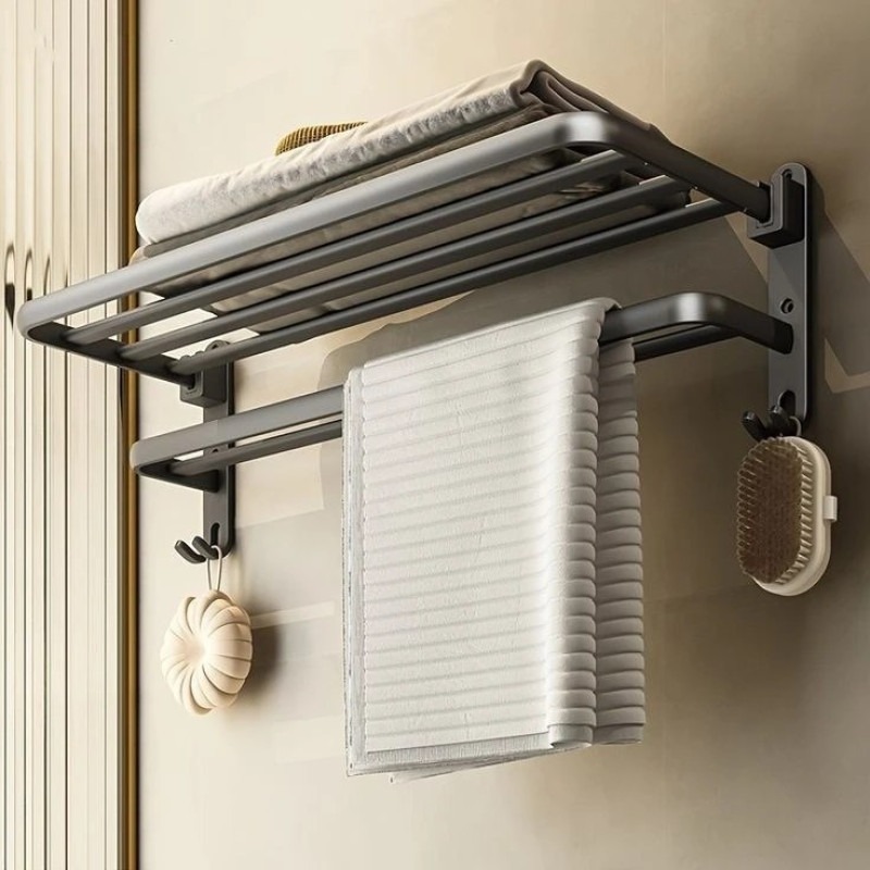 No Drilling Movable Towel Rack