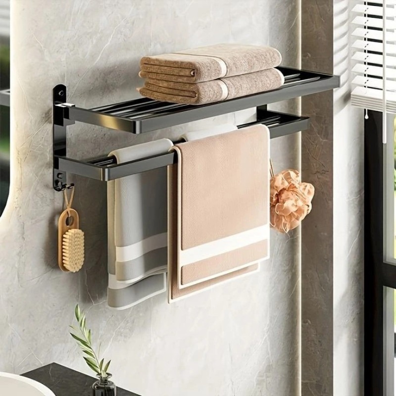 No Drilling Movable Towel Rack
