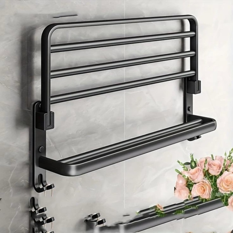 No Drilling Movable Towel Rack