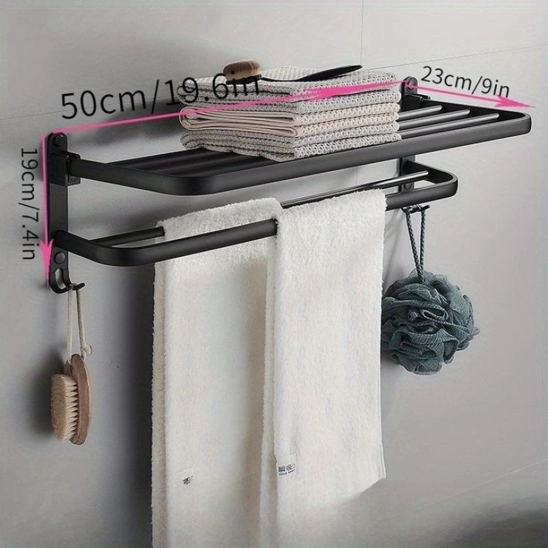 No Drilling Movable Towel Rack