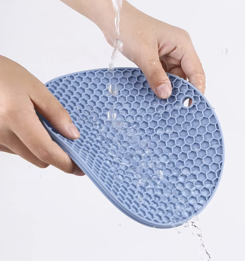 Round Honey Comb Silicon Placement Anti Scalding Non-Slip Pad