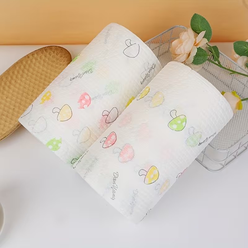 Reusable 50 Sheets Tissue Roll, Cleaning Paper Towels