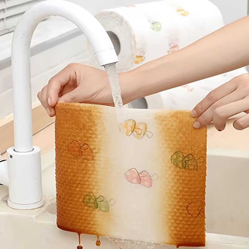 Reusable 50 Sheets Tissue Roll, Cleaning Paper Towels