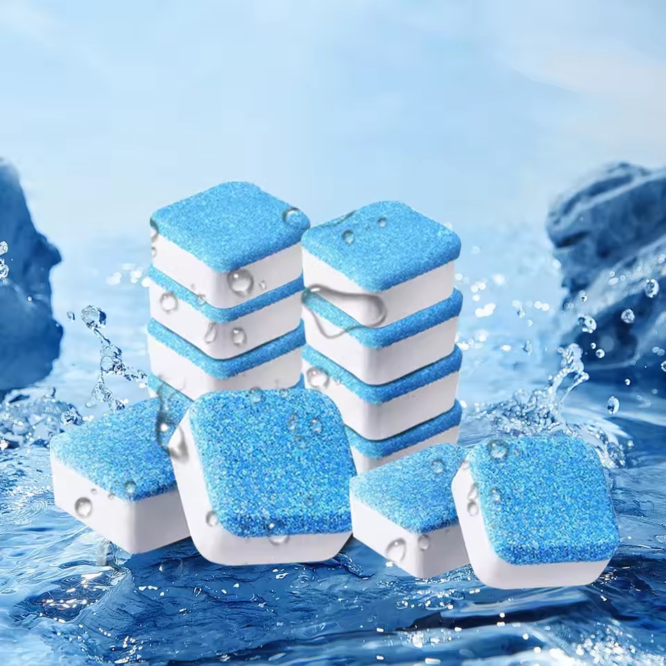 12 Pcs Washing Machine Cleaning Tablet Solid Washing Machine Cleaner