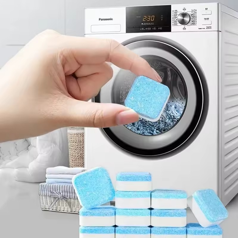 12 Pcs Washing Machine Cleaning Tablet Solid Washing Machine Cleaner