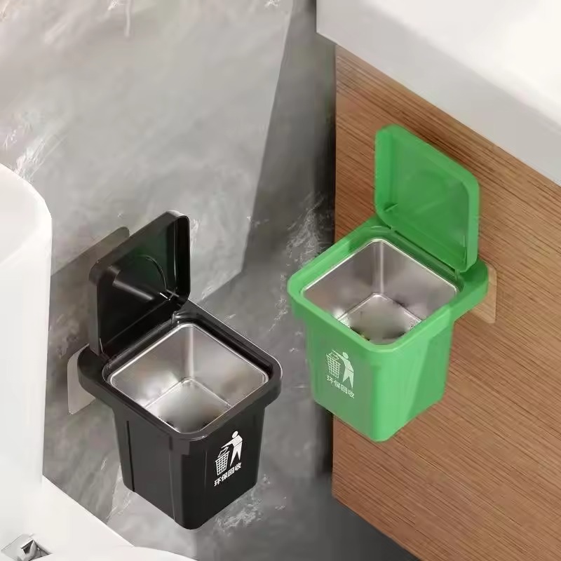 Elegant Wall Mounted Metal Ashtray And Waste Bin