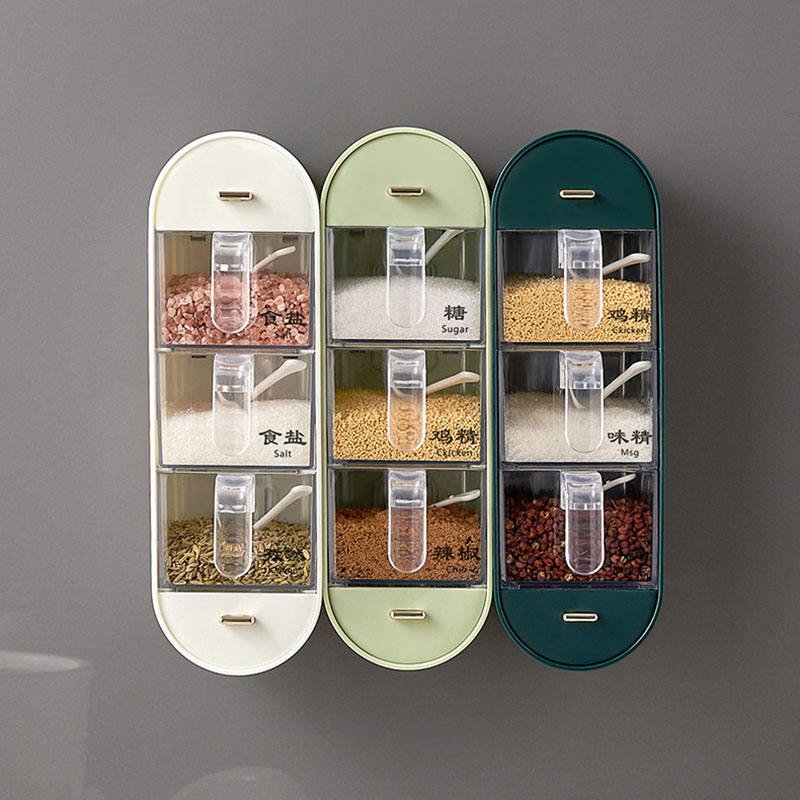 5in1 Acrylic Wall Mounted Spices Box