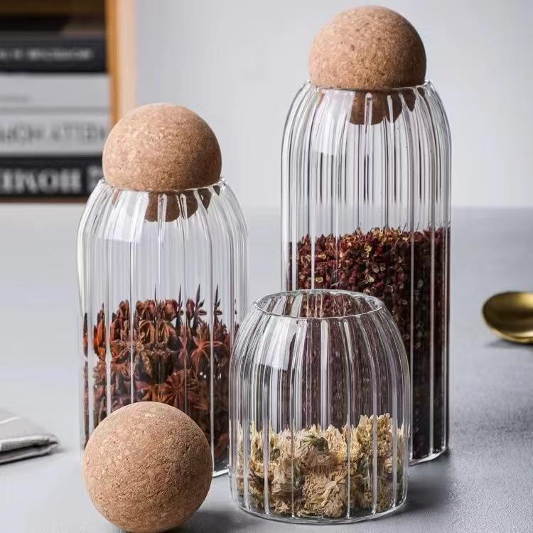 Cork Stopper High Borosilicate Glass Sealed Jar