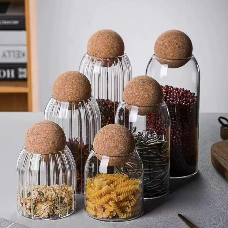 Cork Stopper High Borosilicate Glass Sealed Jar