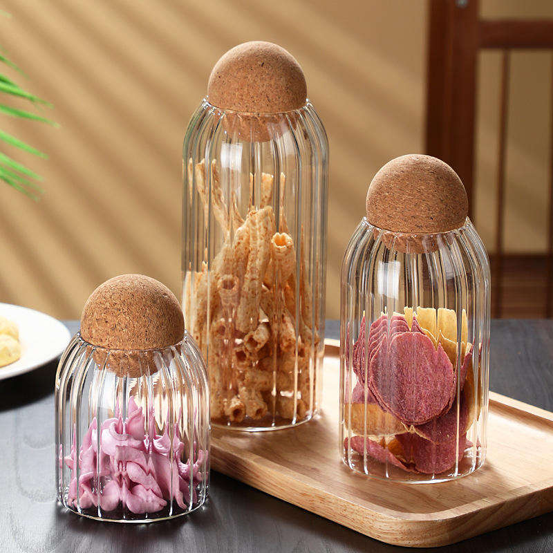 Cork Stopper High Borosilicate Glass Sealed Jar