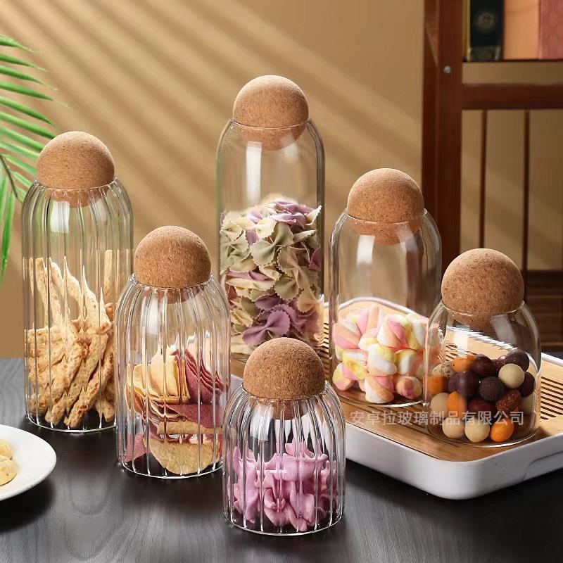 Cork Stopper High Borosilicate Glass Sealed Jar