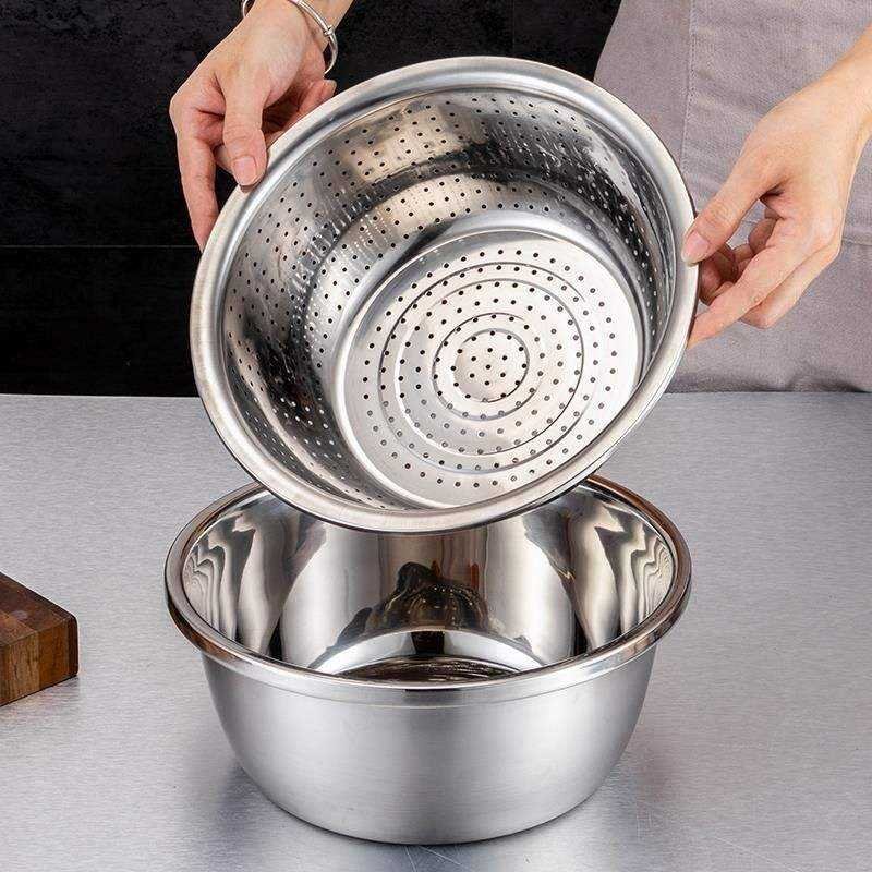 3in1 Stainless Steel Colander With Grater