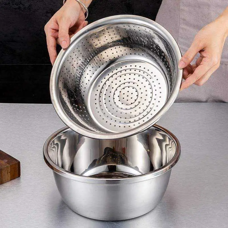 3in1 Stainless Steel Colander With Grater