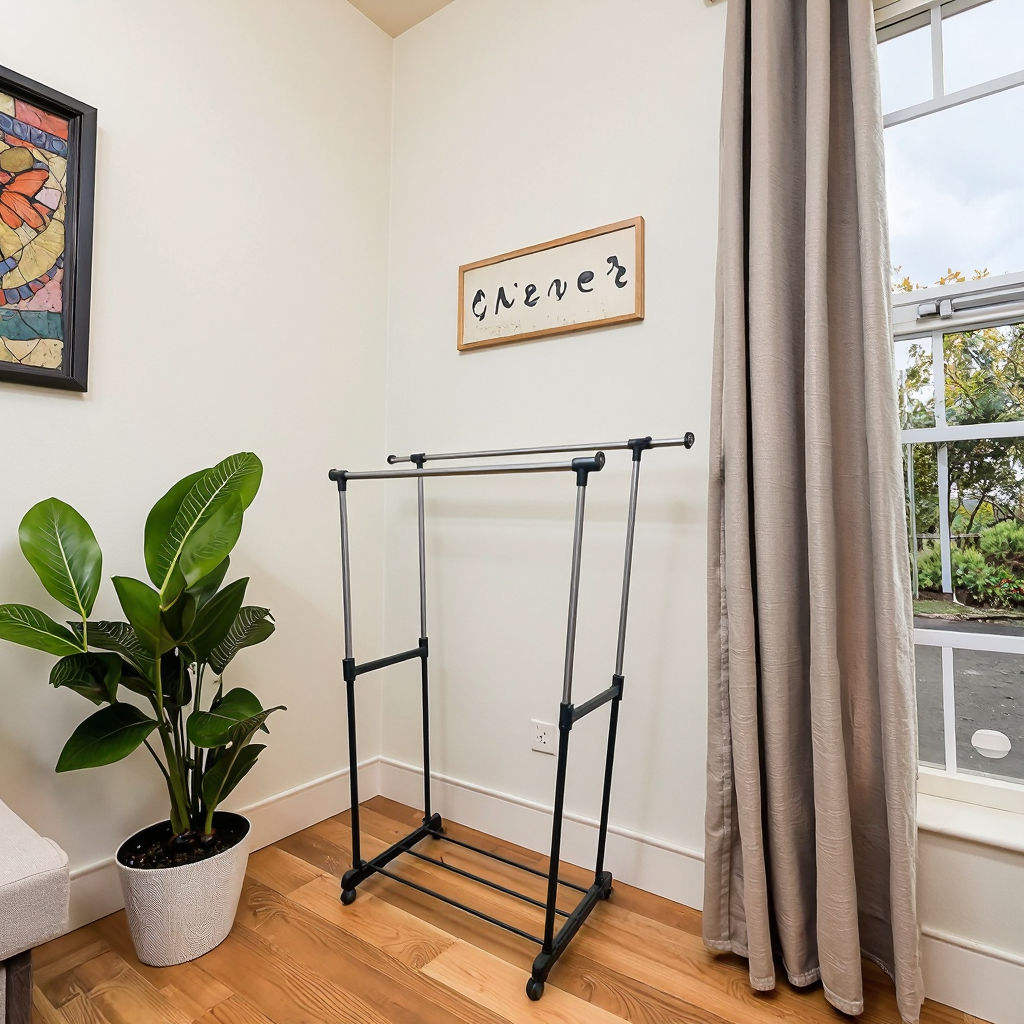 Stainless Steel Double Pole Clothes Hanger