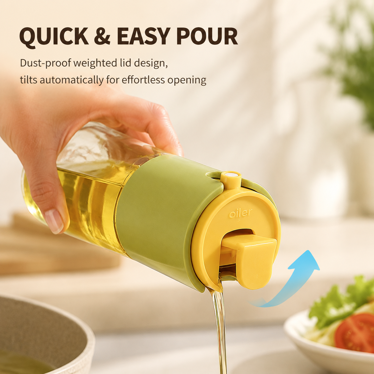 2 in 1 Oil Sprayer For Cooking Thickened Glass Oil Sprayers (300ML)