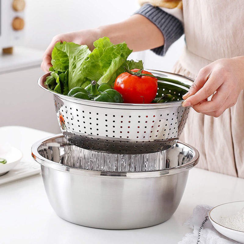 3in1 Stainless Steel Colander With Grater