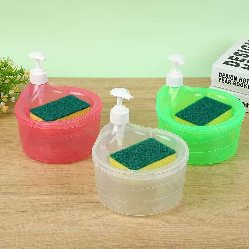 Liquid Soap Dispenser With Pump & Sponge