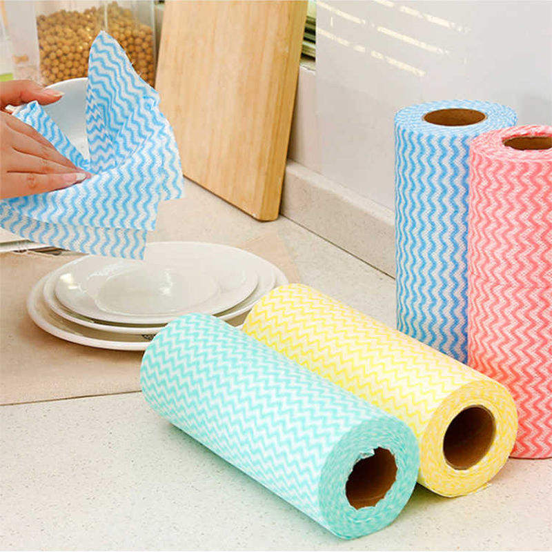 40PC Roll Kitchen Towel Reusable Cleaning Cloth