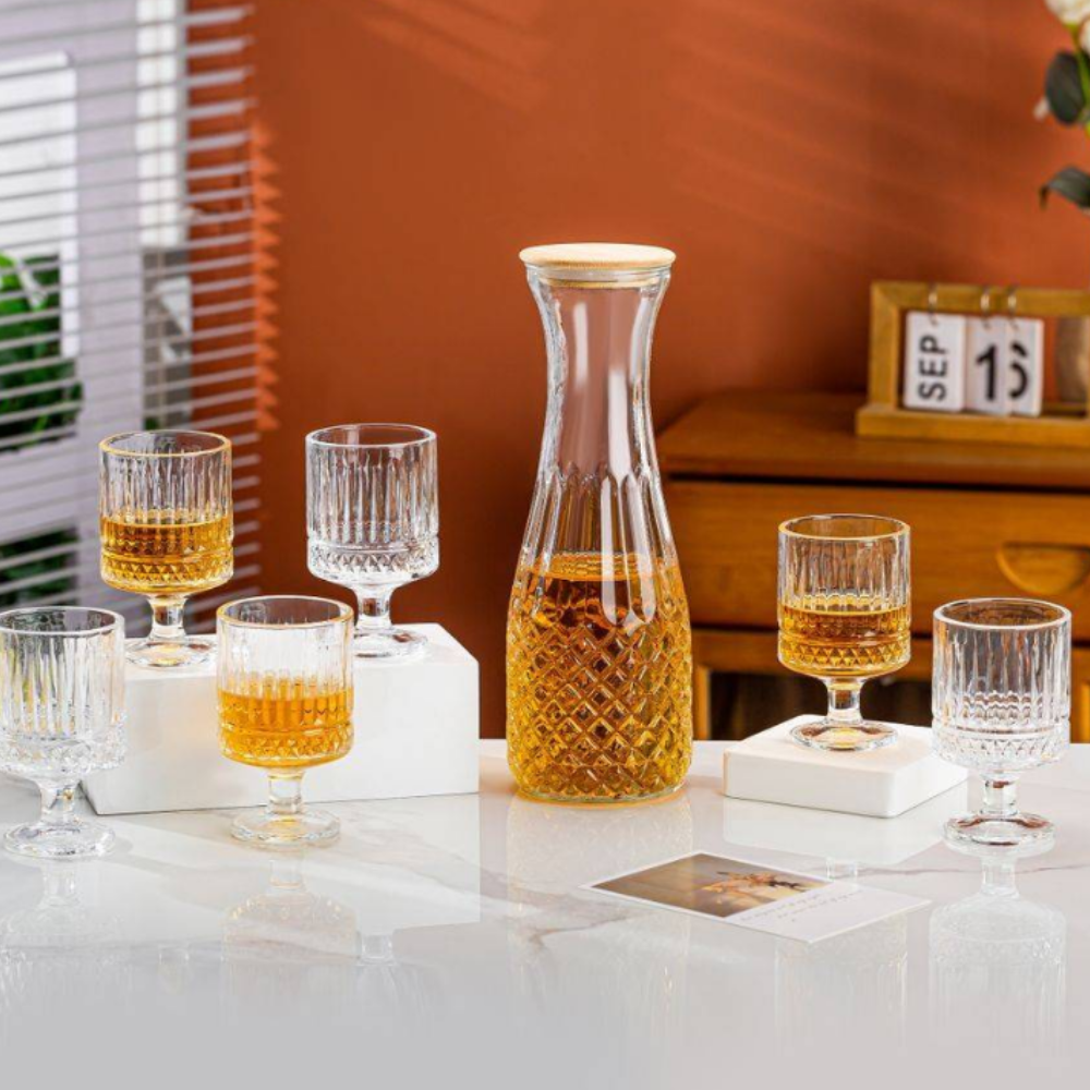 7pc Premium Crystal Water Jug & Glass Set