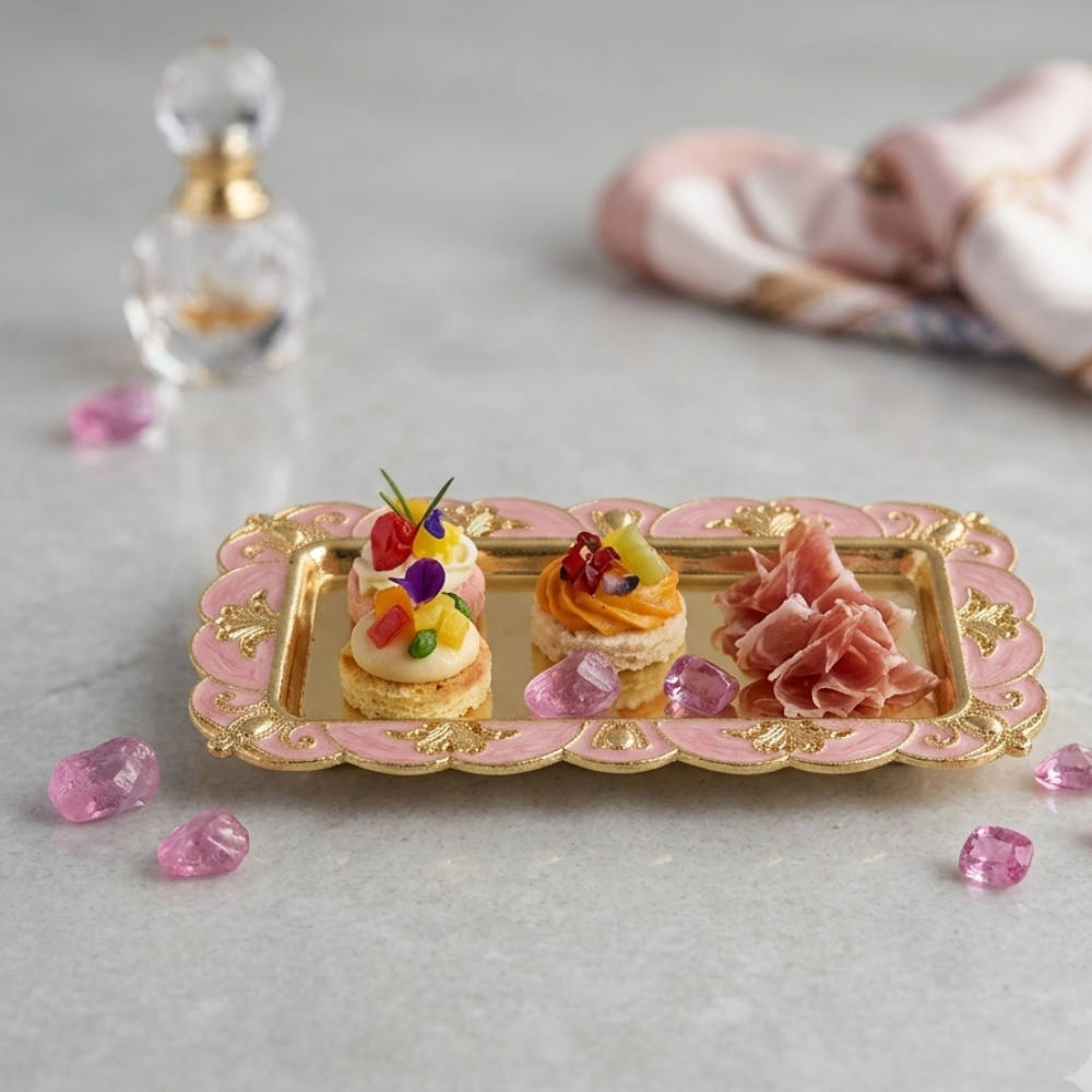 Vintage Rose Gold Serving Tray