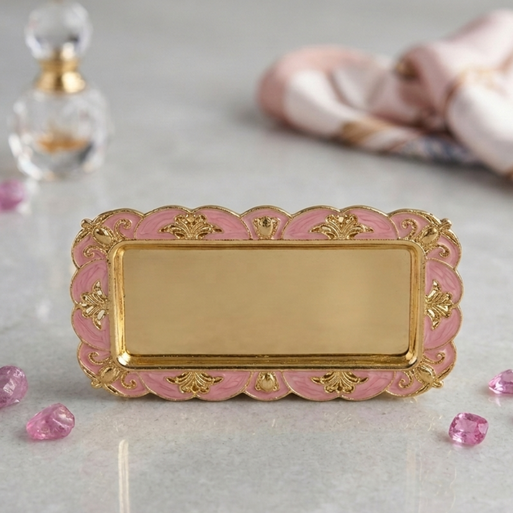 Vintage Rose Gold Serving Tray