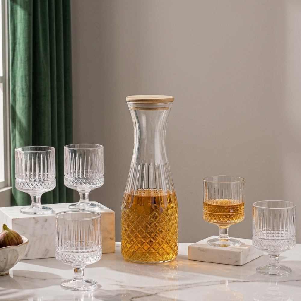 7pc Premium Crystal Water Jug & Glass Set